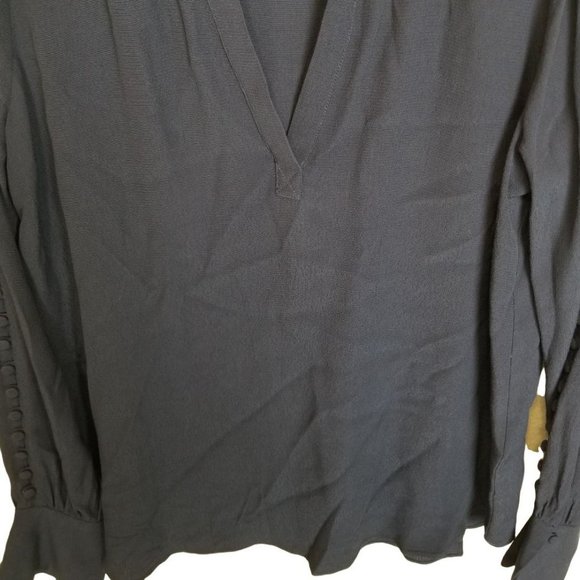 Joie Womens S Navy Blue Button Details Flared Long - Picture 4 of 9